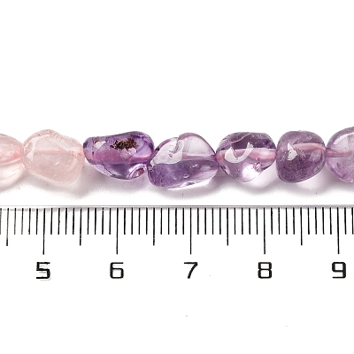 Natural Rose Quartz & Amethyst Beads Strands G-L610-B13-01-1