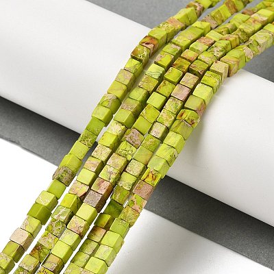 Dyed Synthetic Imperial Jasper Beads Strands G-H087-F02-01C-1-1