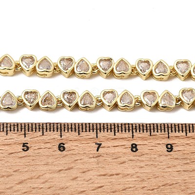 Brass Micro Pave Cubic Zirconia Geometric Tennis Necklaces NJEW-C121-02A-G-1