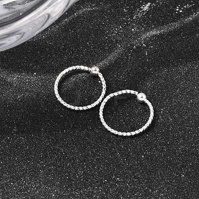 Brass Ball Captive Bead Nose Ring AJEW-G075-01S-02-1