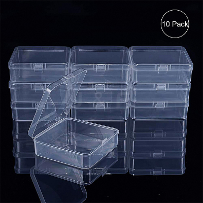 Transparent Plastic Bead Containers CON-BC0004-62-1