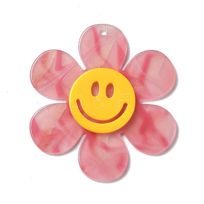 Two Tone Acrylic Big Pendants OACR-B008-D03-1