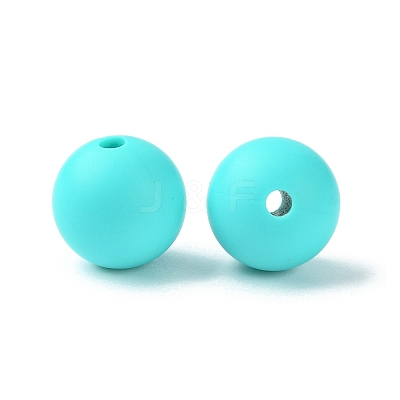 Round Food Grade Eco-Friendly Silicone Focal Beads SIL-F003-01E-1