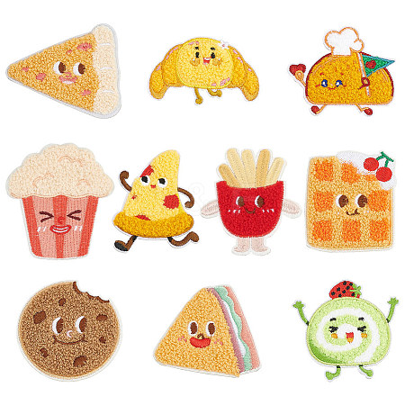 Food Computerized Embroidery Cloth Self Adhesive Patches PATC-FG0001-80-1