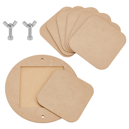 Medium Density Fiberboard (MDF) Portable Clay Wedging Board with Built AJEW-PH0006-65C-1