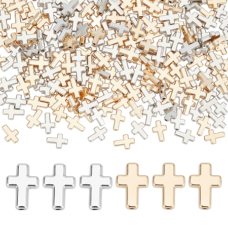 500Pcs 2 Colors CCB Plastic Beads CCB-ME0001-06-1