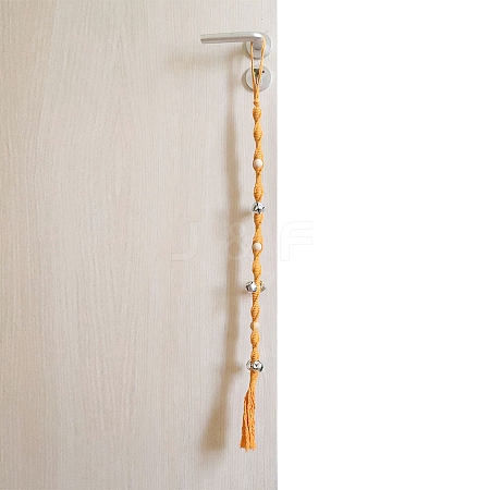 Cotton Handwoven Dog Hanging Doorbell with 6 Extra Loud Bells for Dog Potty Training PW-WG8A03F-22-1