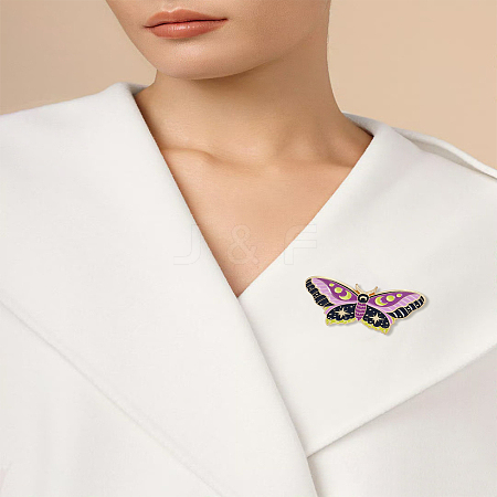 1Pc Butterfly Enamel Pins JEWB-LP0004-31A-1