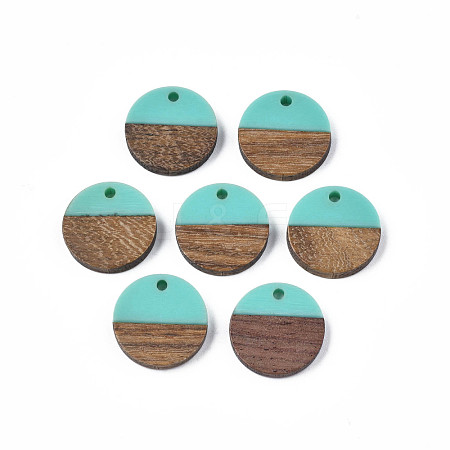 Resin & Walnut Wood Pendants RESI-S358-02C-17-1