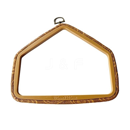 House Shape Plastic Embroidery Hoops PW-WG4EBFC-01-1