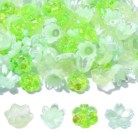 DIY Flower Plastic & Acrylic Beads Jewelry Making Finding Kit DIY-YW0008-78D-1