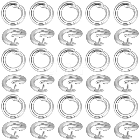 Brass Twister Clasps KK-BBC0025-17A-S-1