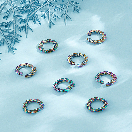 8Pcs 304 Stainless Steel Open Jump Rings STAS-LP0004-81-1