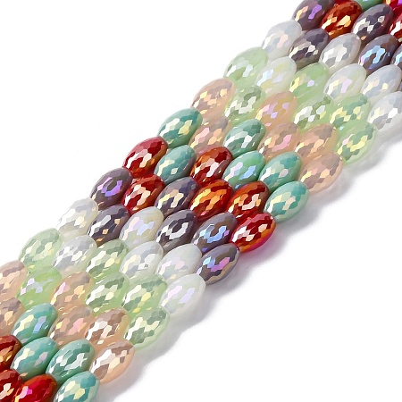 Electraoplate & Gradient Color Glass Beads Strands LAMP-M023-04A-1