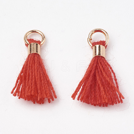 Polycotton(Polyester Cotton) Tassel Pendant Decorations FIND-S275-21G-1