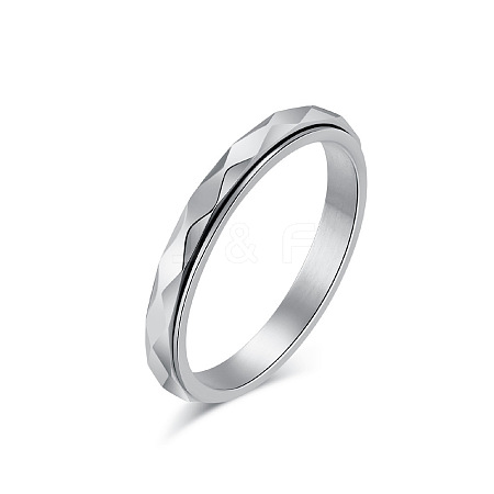 304 Stainless Steel Rotating Finger Rings FS-WGA316C-24-1