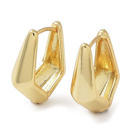 Rack Plating Brass Twist Teardrop Hoop Earrings EJEW-B027-03G-1