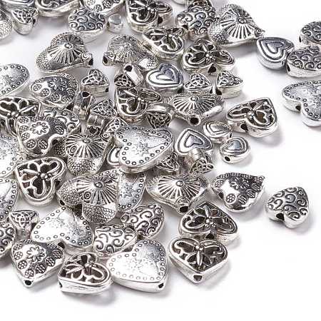 Tibetan Style Alloy Beads TIBEB-MSMC005-AS-1