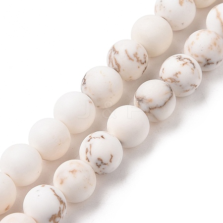 Natural Magnesite Round Bead Strands G-L358-4mm-02-1