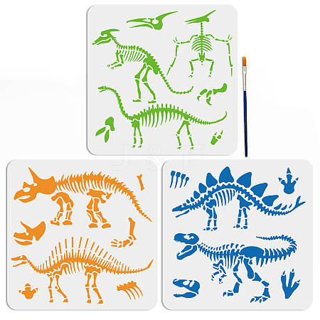 MAYJOYDIY US 1 Set PET Hollow Out Drawing Painting Stencils DIY-MA0002-46-1