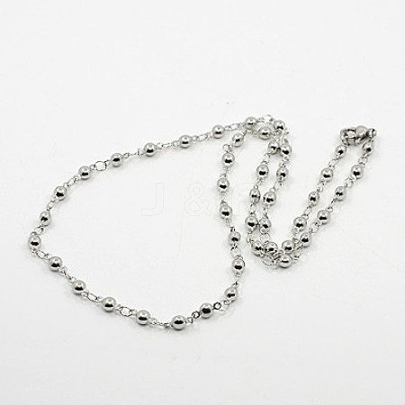 Tarnish Resistant Ball Chain Necklace for Men NJEW-F027-25-1