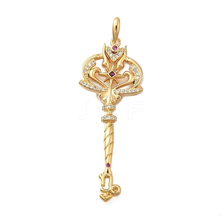 Brass Micro Pave Cubic Zirconia Big Pendants X1-KK-B147-04G-06-1