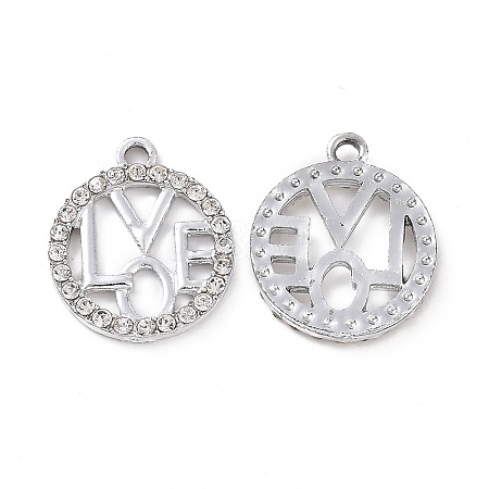 Alloy Crystal Rhinestone Pendants ALRI-C008-21P-1