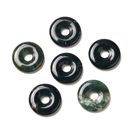 Natural Moss Agate Pendants G-I331-01K-1