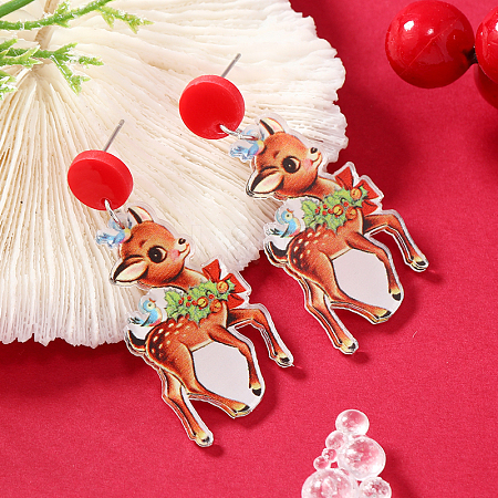 Christmas Acrylic Stud Earrings SK8065-14-1