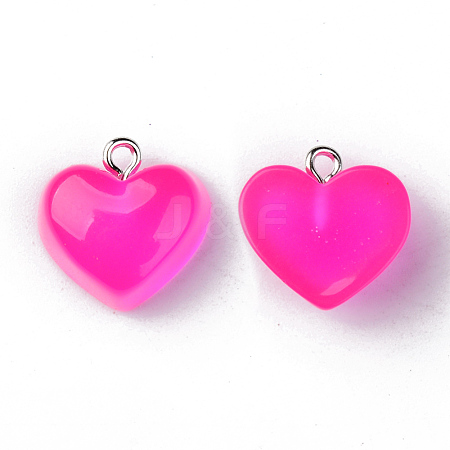 Transparent Resin Pendants RESI-R429-30E-1