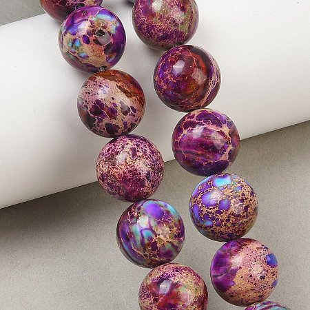 Dyed Natura Imperial Jasper Beads Strands GG-CBAF9E5-A01-14mm-C-1