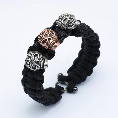 Nylon Cord Bracelets BJEW-P173-36-1