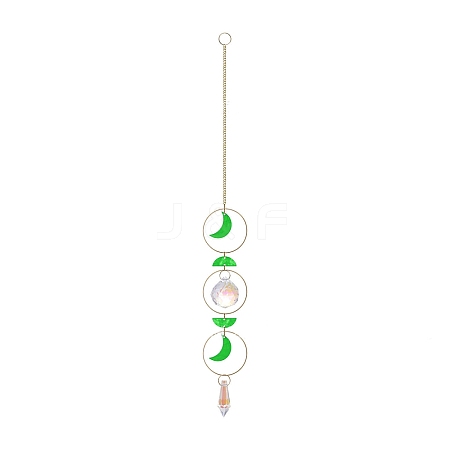 Shell Moon Hanging Ornaments HJEW-P016-01G-D-1