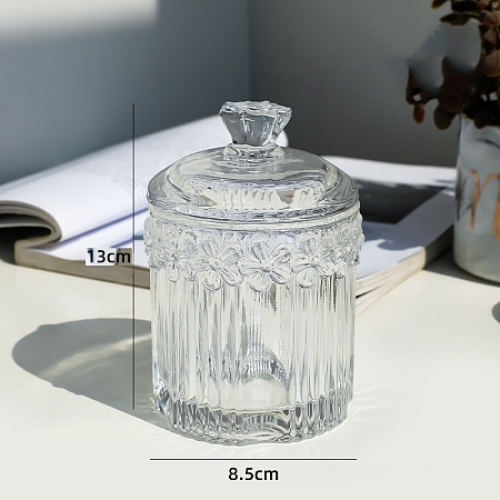 Transparent Glass Jewelry Storage Box PW-WGE5865-07-1