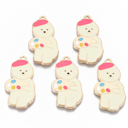 Alloy Enamel Pendants X-ENAM-T011-10KC-RS-1