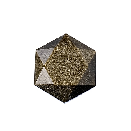 Natural Golden Sheen Obsidian  Healing Star of David Ornament PW-WG52742-06-1