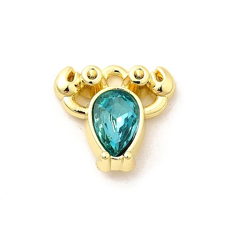 Alloy Rhinestone Pendants X-PALLOY-D330-02G-02B-1