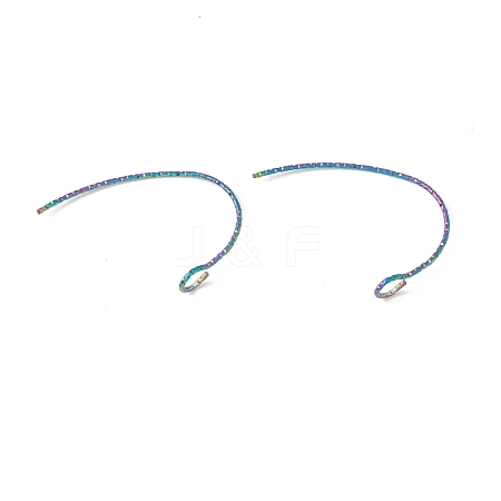 Rainbow Color Ion Plating(IP) 316 Surgical Stainless Steel Earring Hooks STAS-D183-04M-1