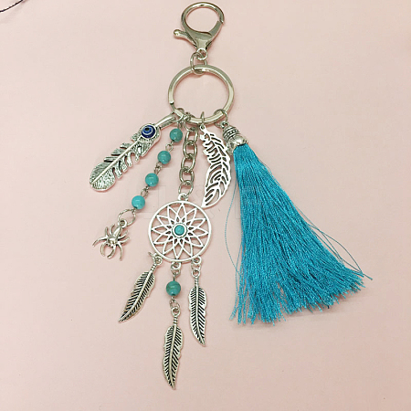 Alloy Feather Keychains PW23030909542-1