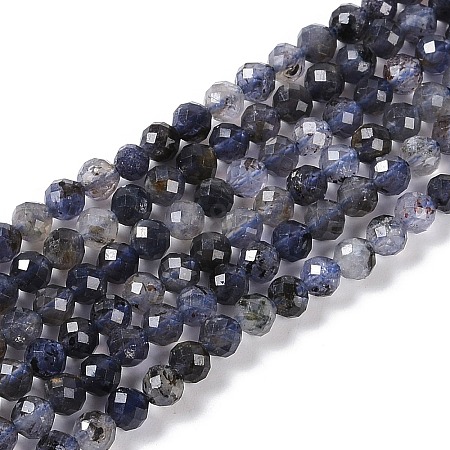 Natural Iolite Beads Strands G-G139-A11-03-1