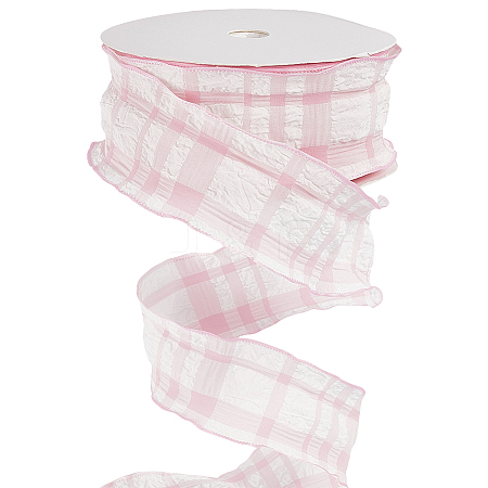 1 Roll Polyester Ruffled Ribbon SRIB-CY0001-14D-1