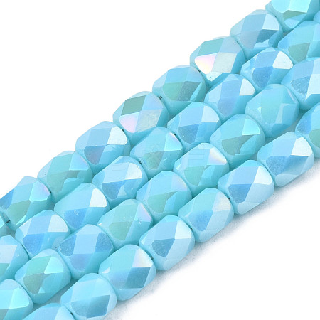 Electroplate Glass Beads Strands EGLA-N002-13-A06-1
