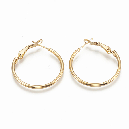 304 Stainless Steel Hoop Earrings STAS-S078-08-40mm-1