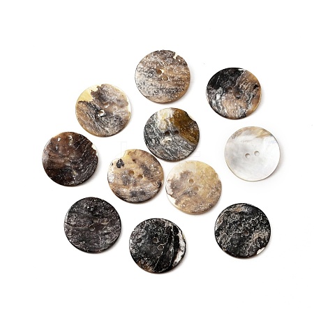 Natural Akoya Shell Buttons BUTT-WH0015-64C-1