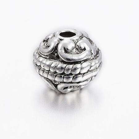 Tibetan Style Alloy Beads PALLOY-ZN2504-AS-RS-1
