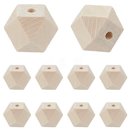 36Pcs Wood Beads WOOD-SP0001-51B-1