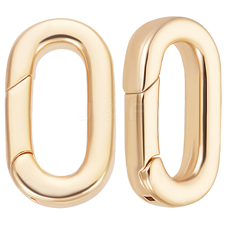 10Pcs Brass Spring Gate Rings KK-BBC0015-57G-01-1