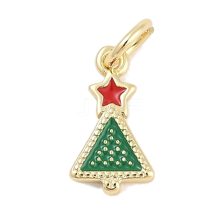 Brass Enamel Charms KK-Q028-43G-1