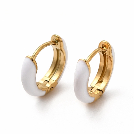 Ion Plating(IP) Enamel Hoop Earrings EJEW-G344-02G-07-1