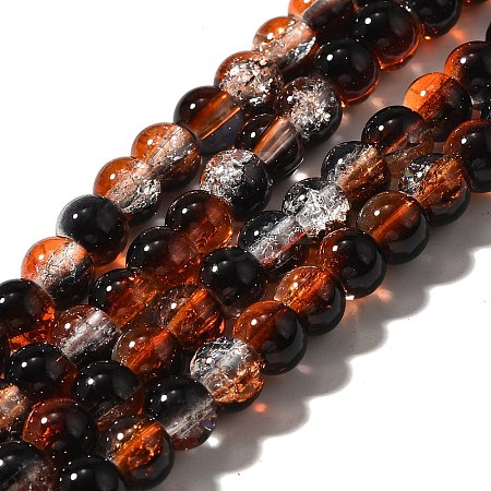 Crackle Glass Beads Strands CCG-C002-6mm-02-1